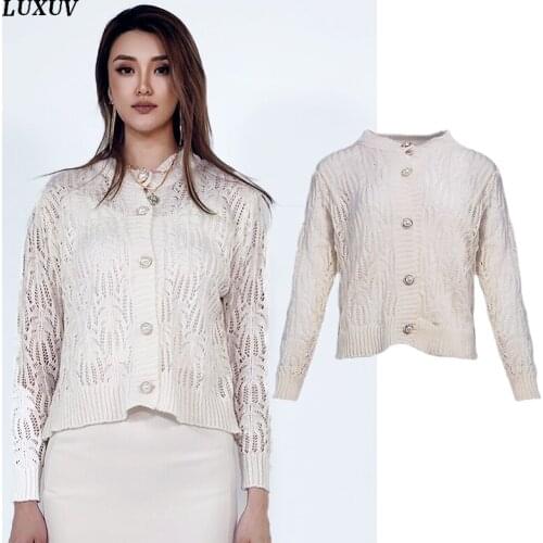 Womens Sweaters Jersey Blouse Shirt With Throat Cardigan Crop Tops LIght Knitted Coat Wool Blend Long Sleeve Sweatshirt Jacket