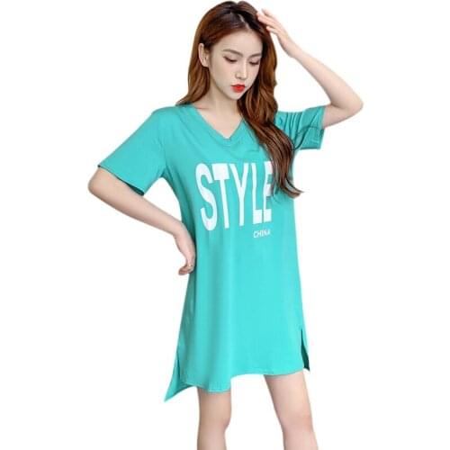 DAXIN Summer Women Letter Print V Neck Backless Shirt Dress Casual Short Sleeves Loose Sumnmer Vestidos Femme vestido de mujer