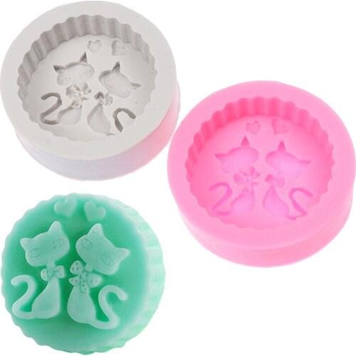 1Pc 3D Silicone Soap Mold DIY New Cat Craft Art Silicone Soap mold Craft Mold