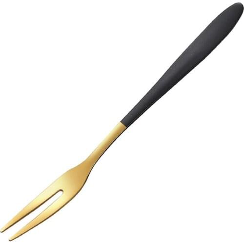 1pc Stainless Steel Fruit Fork Portable Dessert Fork Party Salad Fork Kitchen Tableware Accessories