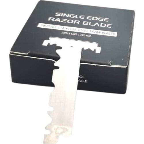 100 Shark Barber Single Edge Razor Blades Straight Edge for Barbers Professional Barber Razors Exchangeable Blade Razors
