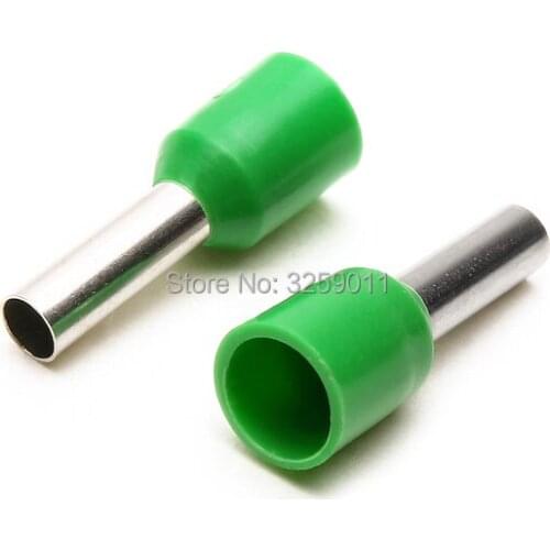 1000PCS E2518 tube pre-insulating terminal type TG-JT 2.5mm Electrical Crimp Terminal Block Tubular Wire Connector EV2512 AWG 14