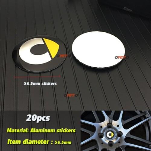 20pcs Set 56mm Decals for Smart Logo Car Styling Auto Car Wheel Rims Center Hub Caps Cover Rim Sticker Badge Emblem Car Styling