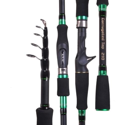 2021 High Quality Casting Telescopic Winter Fishing Rod Spinning Portable Tackle 1.8-2.7m Carbon Fiber Lure Fishing Rod And Reel