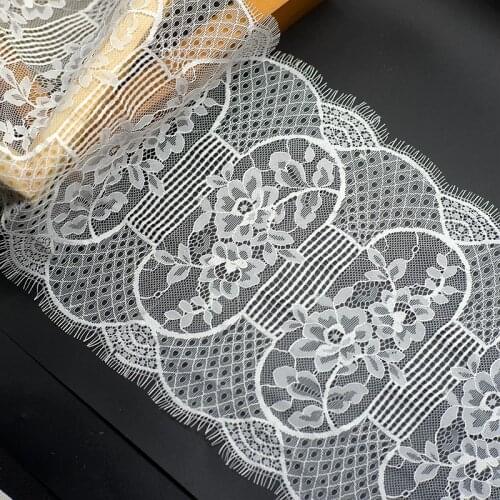 3meters long 21cm wide high-quality eyelash lace lace fabric clothing skirt stitching lengthening lace accessories