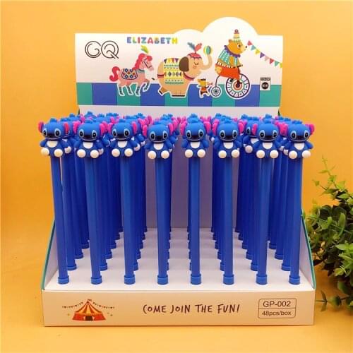 36 pcs/lot Stitch Gel Pen Cute 0.5 mm Black Ink Signature pen office School writing Supplies Stationery gift Disney