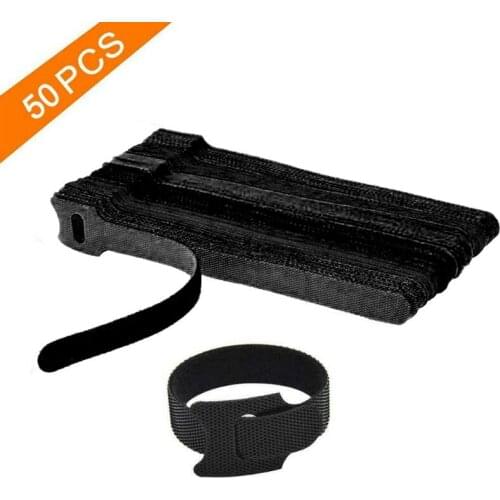 50pcs Fishing Rod Tie Holders Straps Belts Suspenders Fastener Hook Loop Cable Cord Ties Belt Fishing Tools Accessories