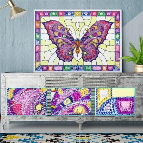5D DIY special crystal diamond painting cartoon animal butterfly embroidery cross stitch mosaic home decoration