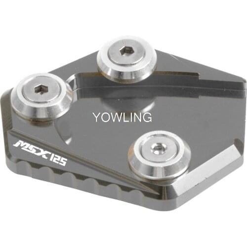 Motorcycle Accessories MSX 125 Stands Side Stand Pad Enlargement Plate Kickstand For HONDA Grom 125 MSX125 2013 2014 2015