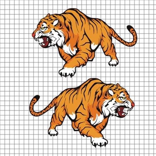 Tiger head car sticker tiger body decoration personality creative scratch cover waterproof decoration sticker for Bugatti car