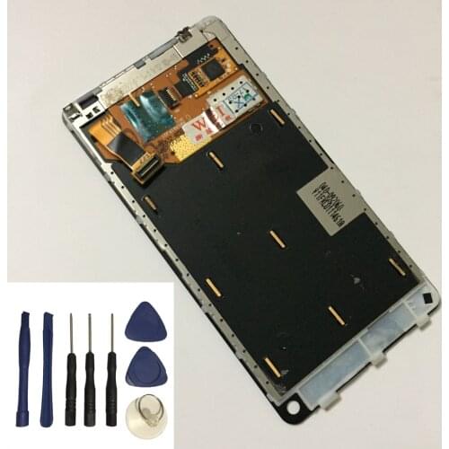 For NOKIA N9 Touch Screen Digitizer Sensor + LCD Display Monitor Panel Module Assembly With Frame + Free Tools