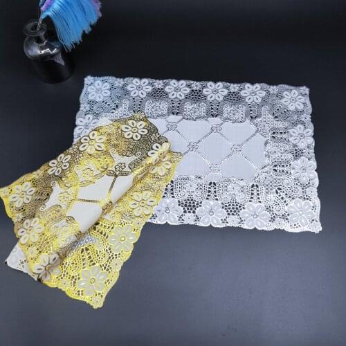Eco-friendly Hotel Western Placemats Washable European Style PVC Table Mats Heat Insulation Hot Stamping Placemats For Table