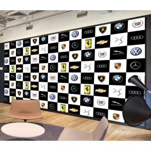 European and American 3D luxury car brand automobile industry murals background wall decoration wallpaper murals