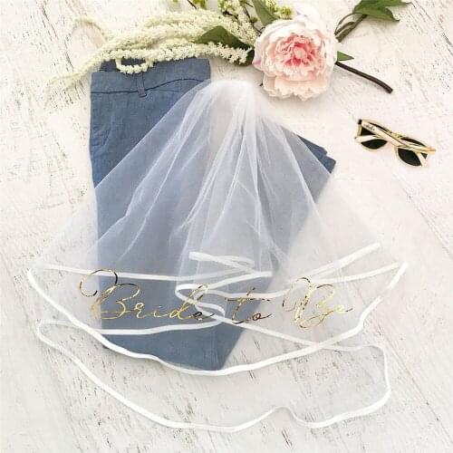 Bachelorette Party Bride To Be Veil Personalized Hen Night Party Veil Wedding Bridal Shower Gifts Simple Short Veils for Women