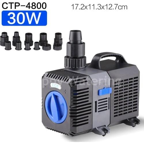 CTP-4800 Type 30W Aquarium Water Pump Fish Tank Fountain Frequency Conversion With 4500L/H 4M Lift