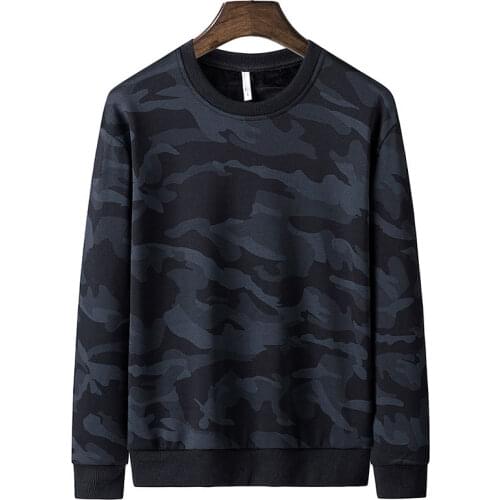 Camouflage Hoodies Mens Sweatshirts Cotton O-Neck Spring Autumn Students Long Sleeves Shirts Plus Size 8XL Man Oversized Hoodie