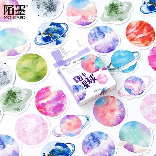 45 Pcs/Box Beautiful No. 32 Planet mini decoration paper sticker package DIY diary decoration sticker album scrapbooking