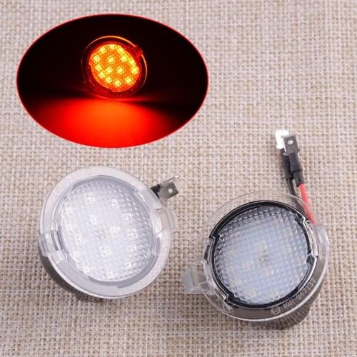 Red Car 12V LED Side Mirror Puddle Light Lamp Fit For Ford Edge Mondeo Fusion Gen Flex SEL Explorer Everest Expedition Taurus