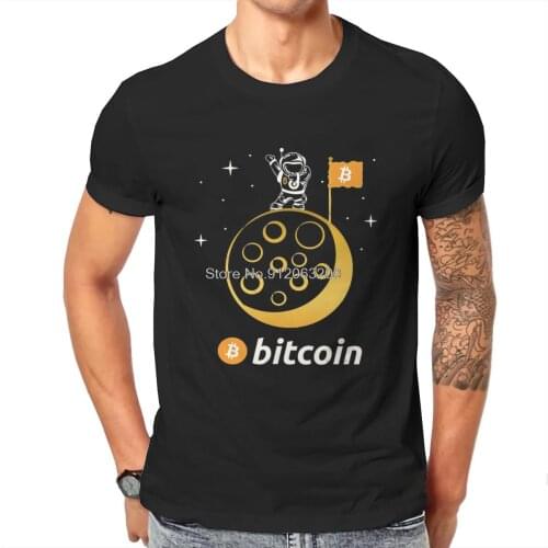 Cryptocurrency Crypto Miner Bitcoin To The Moon Dabbing Tshirt Large Graphic T Shirt Cotton Tees Harajuku TShirt Streetwear
