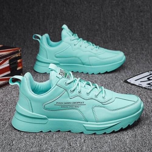 Sneakers Men Mesh Breathable Lightweight Running Shoes Platform Wear-resistant Casual Fashion Color Matching Footwear