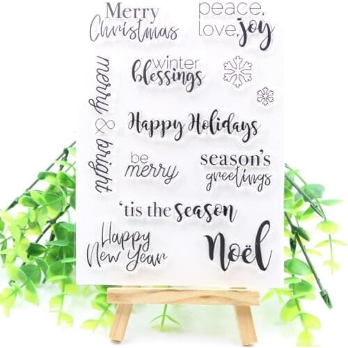 KSCRAFT Be Merry Transparent Clear Silicone Stamp/Seal for DIY scrapbooking/photo album Decorative clear stamp 449