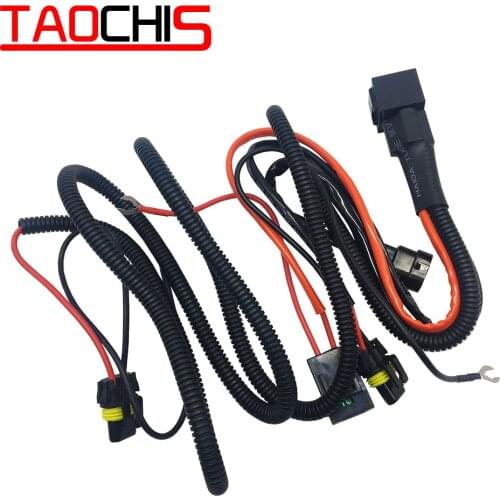 TAOCHIS 12V 35W 55W Wiring harness Controller Relay control H1 H3 H7 Cable Wire 9005 9006 880 881 HID xenon light