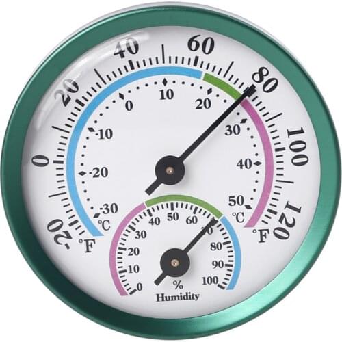 Mini Indoor Thermometer Hygrometer Analog 2 in 1 Temperature Humidity Monitor Gauge for Home Room Outdoor Offices