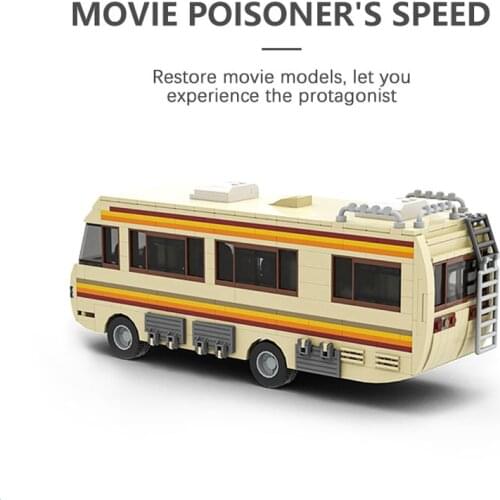 MOC Breakingss Bad American Drama Classic Walter White Pinkman Cooking Lab RV Car bricks Model ideas Building Block Toy Kid Gift