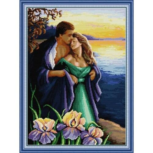 Everlasting Love Lover 2 Chinese Cross Stitch Kits Ecological Cotton Printed 11CT 14CT DMC DIY Gift Wedding Decoration For Home