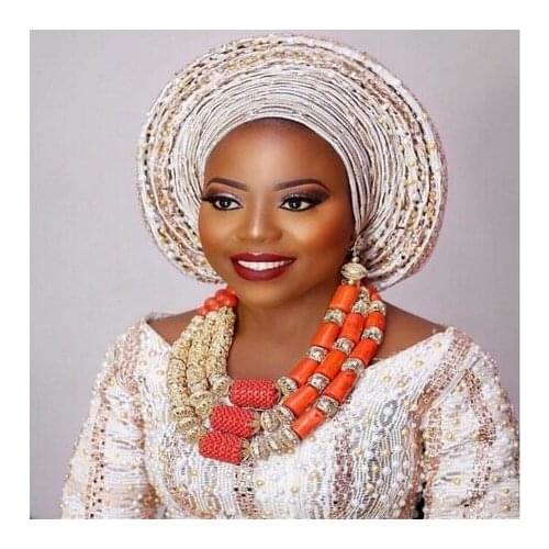 Coral Wedding Necklace Jewelry Set Nigerian Brides Fantastic Original Coral Beads Women Jewelry Set Chunky Bold Statement CG181