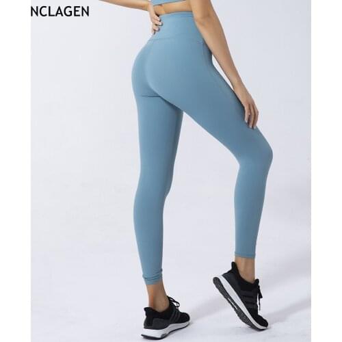 NCLAGEN Women Running Exercise Gym Quick-drying Yoga Pants Clothes Tights Sport Workout Squat Proof High Waist Fitness Leggings