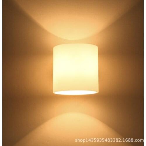 Nordic Solid Wood Led Wall Lamp Lustre Glass Living Room Led Wall Light Fixtures Bedroom Led Wall Lights Corrdior Wall Sconce