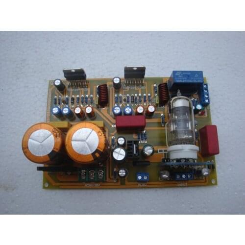 New fever 6N3 tube + TDA7293 2*100W 2.0 channel power amplifier board Preamplifier Pre-stage Rear