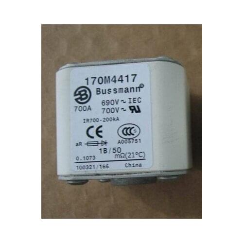 Fuses: 170M4417 700A 690V / 170M4517 700A / 170M4418 800A / 170M4518 800A 690V aR