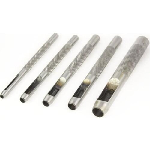 5PCS A SET 2MM,4MM,5MM,6MM 8MM HEAVY DUTY HOLLOW PUNCH TOOL FOR LEATHER PLASTIC WOOD BELT HOLE PUNCH