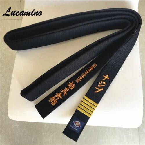 Professional kyokushin karate kyokushinkai black belt Japan Tokyodo belts Japanese single-sided embroidery Tokyodo original