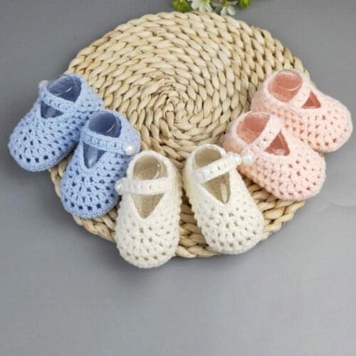 QYFLYXUE Hand-made Baby soft bottom woollen shoes spring and summer boys and girls breathable mesh shoes