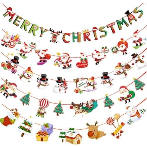 Christmas Banner Garlands Merry Christmas Decor for Home Navidad Noel 2021 Christmas Ornaments Xmas Decor New Year 2022 Decor