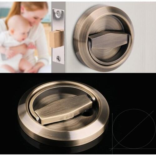 304 Stainless Steel Knob Drawer Handle Pulls Hidden Handle 2Pieces with 1set lock For Room Cabinet Knob screws included