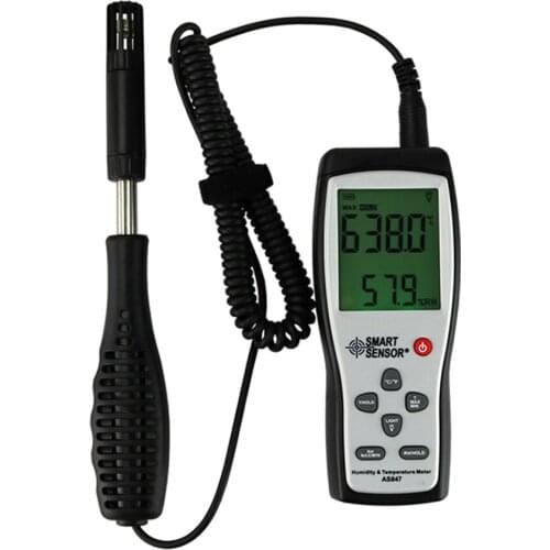 AS847 Split Digital Hygrometer Humidity Meter 2 IN 1 K Type Thermocouple Gauge Temperature Sensor Accurate Laboratorial Engineer