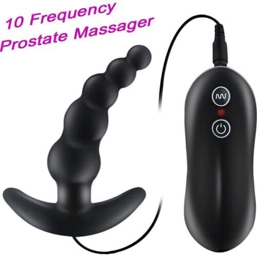 Sex Shop Silicone Butt Plug Dildo Vibrator 10 Modes Anal Plug Prostate Massager Gay Anal Beads Adult Sex Toys for Men and Women