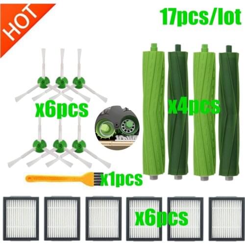 Hepa Filter+Side Brush+Brush Roll+dust bags Replacement for iRobot Roomba i7 E5 E6 I Series Robot Vacuum Cleaner Spare Parts