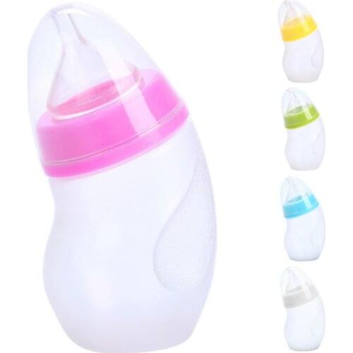 Pet Puppy Dog Cat Feeding Bottle Nursing Bottles Newborn Kitten Care Bottle Curved Water Milk Drinking Bottle 180ML Random Color