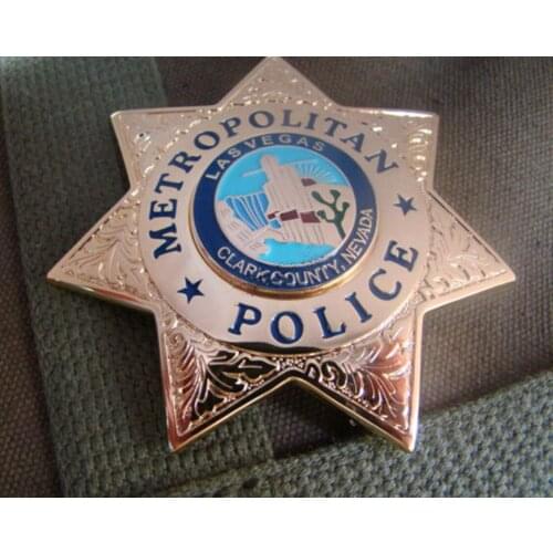 USA United State of America American badge Captain Las Vegas badge METROPOLITAN Pin Lapel Medal Brooch Pin