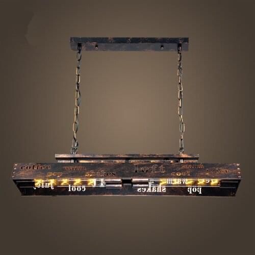 Loft industrial iron pendant lights living room bar restaurant Hall metal rust color pendant lamps vintage nostalgic lighting