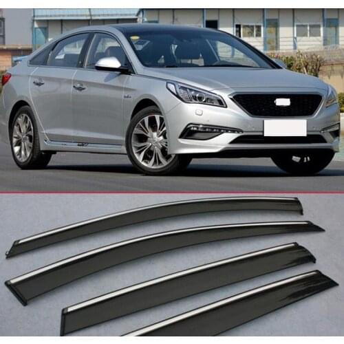Window Wind Deflector Visor Rain/Sun Guard Vent For Sonata MK9 2015 2016 2017