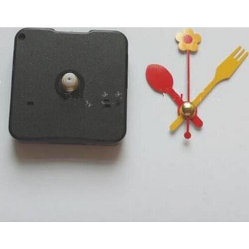 3 years warranty 1 set Excellent Quality Cute Flower Spoon Fork Hand Quartz Clock Movement Mechanism Repair Part Kit Silent kid