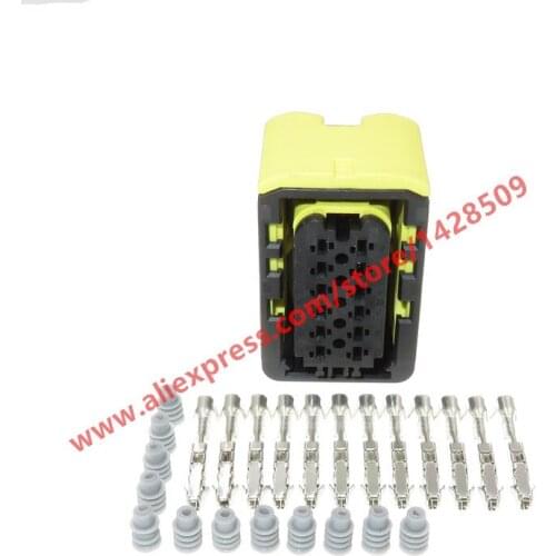 1 Sets 12 Pin Waterproof Electrical Automotive Connector Sealed Female Plug For Wiring Harness 1-1703639-1