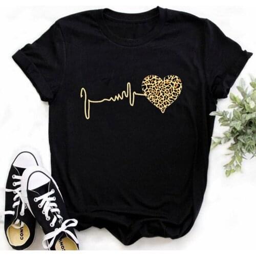 Summer New Short Sleeve Print Clothing Womens T-Shirt Harajuku Graphic Clothing Womens Top