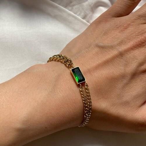 Stainless Steel Bracelets For Women Punk Thick Short Crystal Bracelet Simple Minimalist Chunky Part Jewelry Gift Bijoux Femme